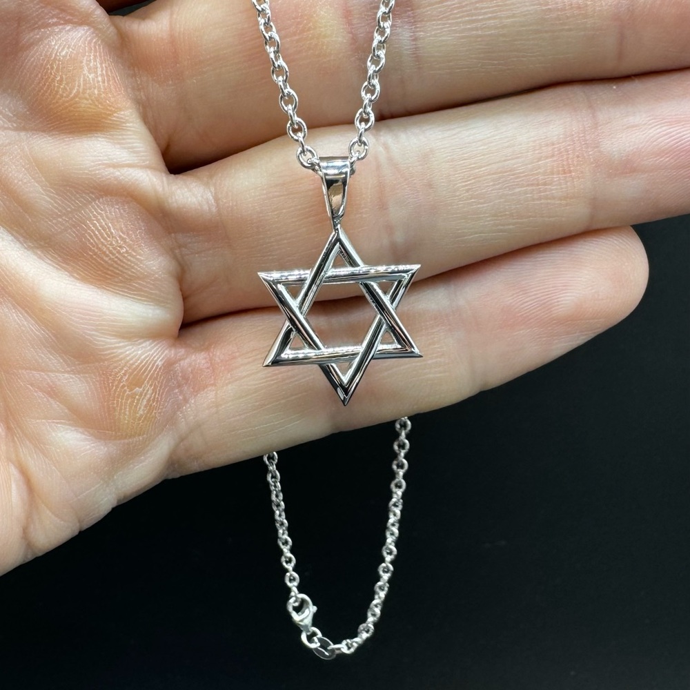 Star of David white gold